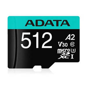 ADATA Premier Pro microSDXC UHS-I U3 A2 V30 Card with Adapter 512GB