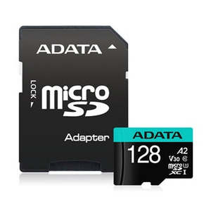 ADATA Premier Pro microSDXC UHS-I U3 A2 V30 Card with Adapter128GB