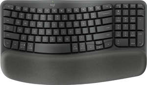 Logitech Wave Keys Wireless Ergonomic Keyboard for Business