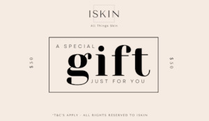 Gift Vouchers: ISkin Voucher - $50