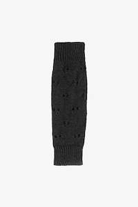 Under 30: Antler Eyelet Fingerless Gloves - Black