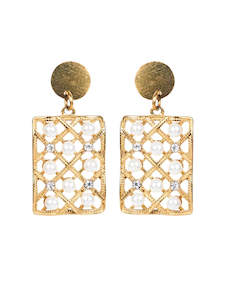 eb&ive Ivy Pearl Earring - Square
