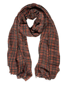 Scarfs: Antler Woodland Check Scarf
