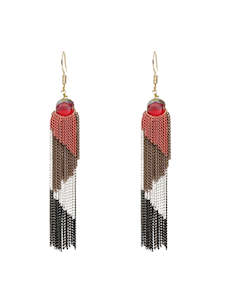 Antler Downtown Chain Earring - Pink