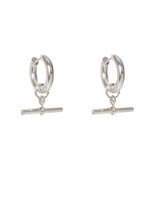 Earrings: Antler FOB Earring - Silver