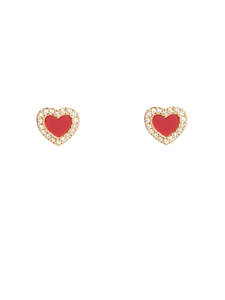 Earrings: Antler Heart of Fire Earring