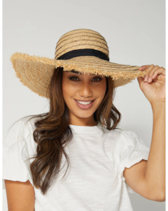 Stella + Gemma Raffia Hat - Natural