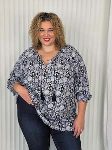 Iris Blouse - Black Marigold