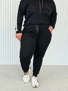 Plush Trackie - Mocha Stripe