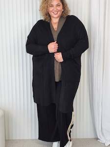 Tops: Grandpa Cardi - Black