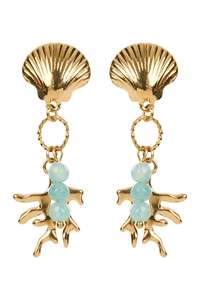 Brasilia Blue Earring - Coral