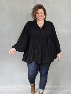 Under 50: Monet Blouse - Black