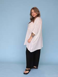 Oversized Box Top - White
