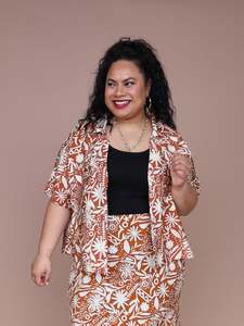 Tops: Raffles Shirt - Beach Vacay Tan