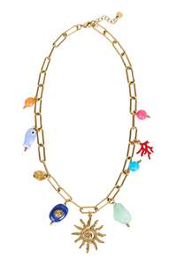 Jewellery 1: Paraty Charm Necklace - Rainbow
