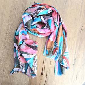 Scarves: Cotton Scarf - Coffee Leaf