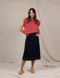 Humidity Saturn Skirt Dark Blue