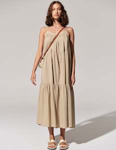 Dresses: POL Acacia Sundress - Light Khaki