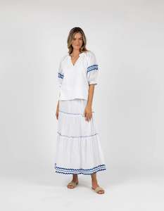 Skirts: Humidity Ziggy Skirt White