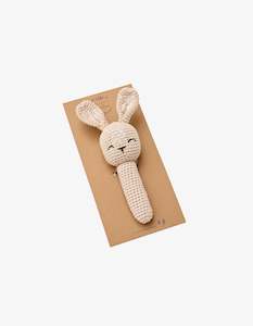 Over The Dandelions Crochet Bunny Rattle Sand