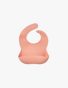 Toys: Over The Dandelions Silicone Bib Dixie Pink