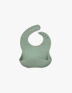 Over The Dandelions Silicone Bib Soft Moss