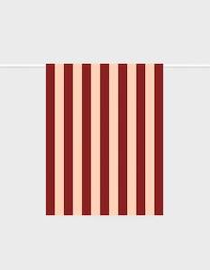 Lettuce Tea Towel Peach & Burgundy Stripe