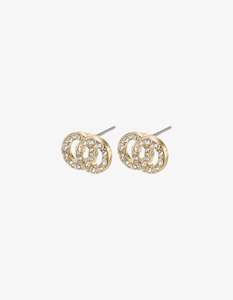 Under 50: Pilgrim Victoria Pi Earrings Gold Plated/Crystal