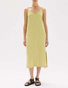 Dresses: Assembly Label Vallory Linen Slip Dress Pear