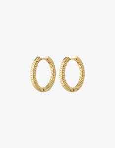 Pilgrim Dominique Recycled Hoop Earrings - Gold Plated