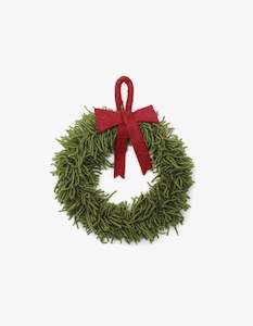 Ornaments: Gry & Sif Mini Wreath with Red Bow