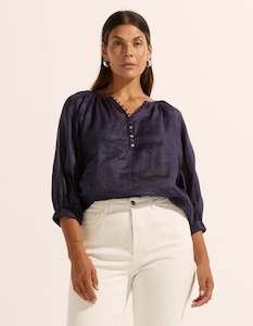 Zoe Kratzmann imbue top Indigo