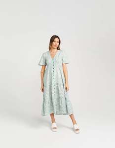 Dresses: Thing Thing Happy Days Dress - Malachite Bloom