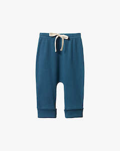 Pants: Nature Baby Drawstring Pants Teal