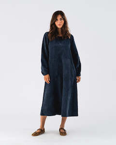 Dresses: Lollys Laundry LucasLL Midi Dress LS Blue