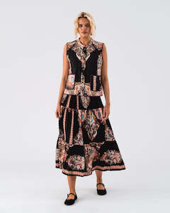 Skirts: Lollys Laundry MorningLL Midi Skirt Flower Print