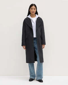 Assembly Label Sadie Single Breasted Wool Coat Charcoal