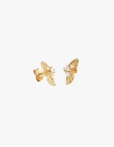 Earrings: By Charlotte 18k Gold Vermeil Ocean Whisper Stud Earrings