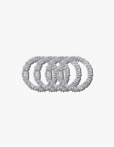 Slip Skinny Scrunchies  4 Pack Silver