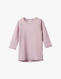 Nature Baby Merino Essentials L/S Cloud Tee Pointelle Lilac