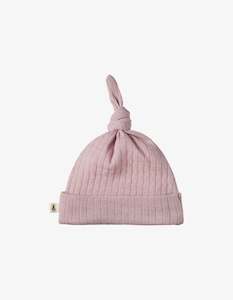 Baby: Nature Baby Merino Essentials Knotted Beanie Pointelle Lilac Newborn
