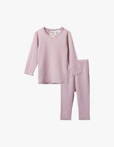 Baby: Nature Baby Merino Essentials2PC Pyjamas Pointelle Lilac