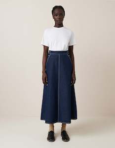 Kowtow Piper Skirt Indigo Denim