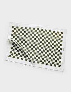 Lettuce Tea Towel Micro Checkers