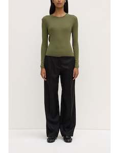 Tops: Assembly Label Amira Knit Long Sleeve Tee Tarragon