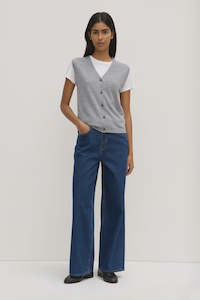 Assembly Label Lara Cashmere Knit Tank Grey Marle