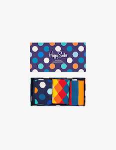 Socks Tights: Happy Socks: Gift Set Classic Multi-Colour 3 Pack