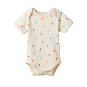 Nature Baby Short Sleeve Bodysuit Delphine Print