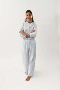 Tops: Lollys Laundry Lux Shirt Light Blue Stripe