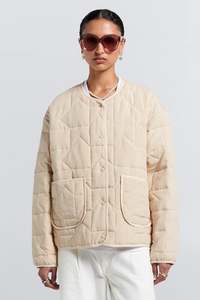 Karen Walker Quilted Drift Jacket Natural